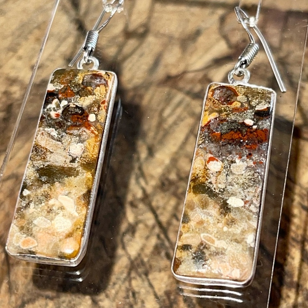 Red Jasper Earrings 2”